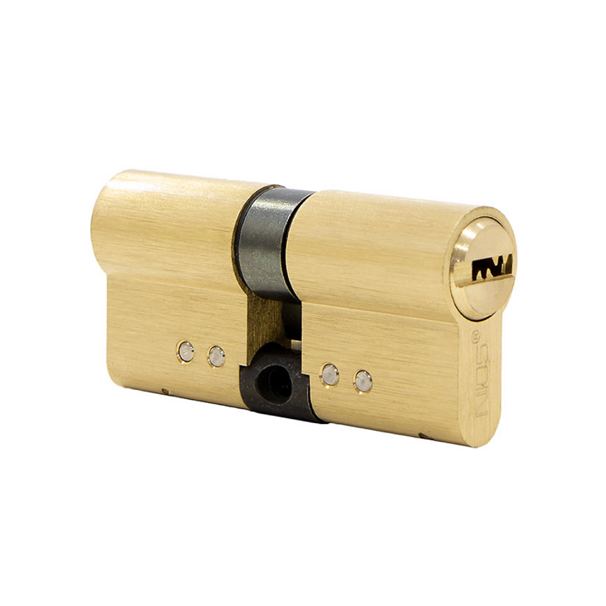 Veiligheidscilinder 30x30 messing met lange baard voor deuren
