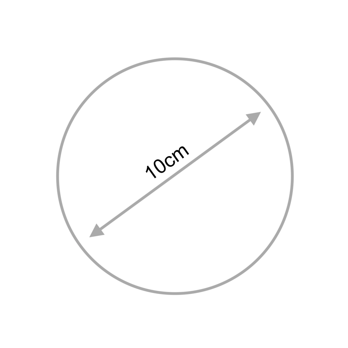 Cilindrische deurstop van roestvrij staal met een diameter van 10 cm