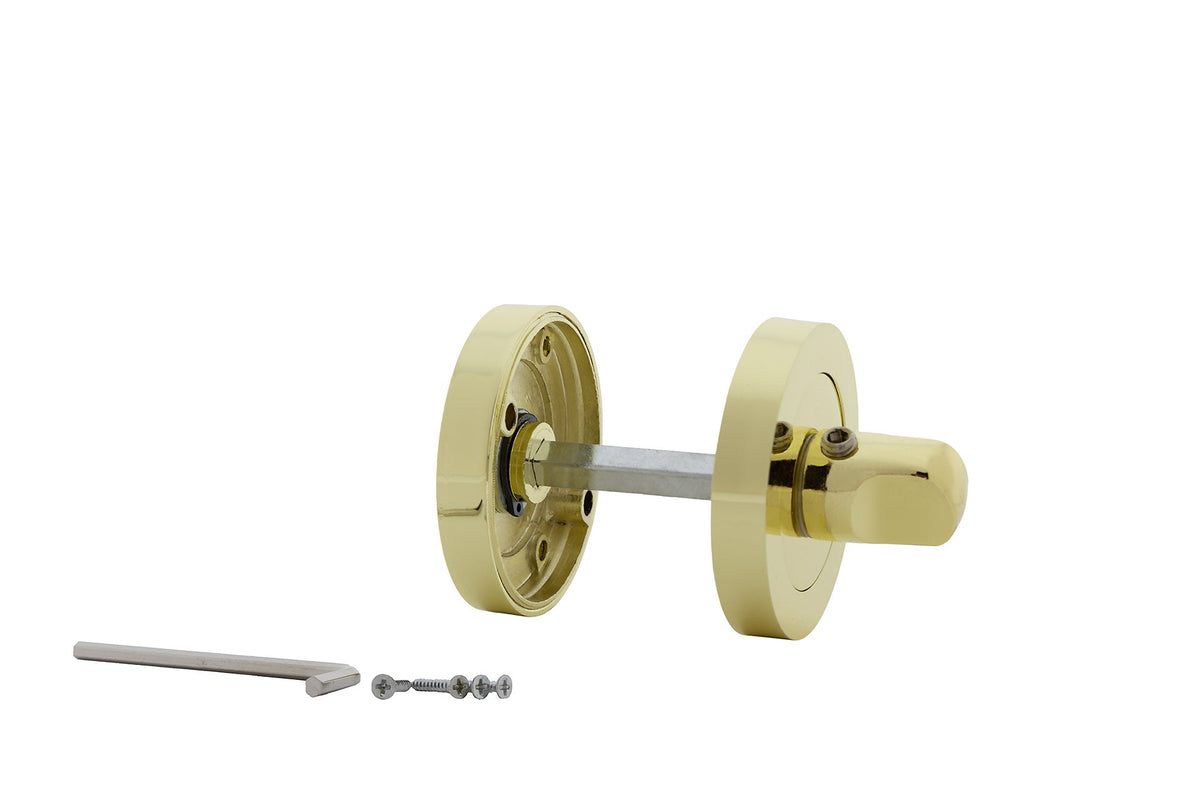 Zamak wc-slot met ronde rozet van 50mm in glanzend goud