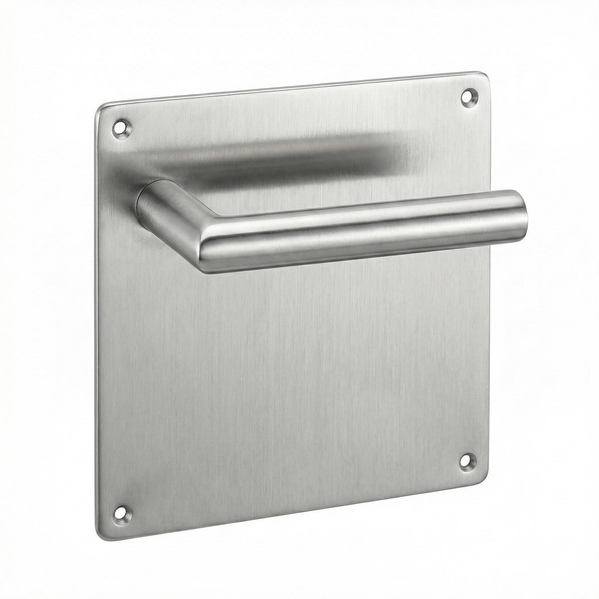 Deurkruk model '503' met vierkant schild 170mm van roestvrij staal voor deuren