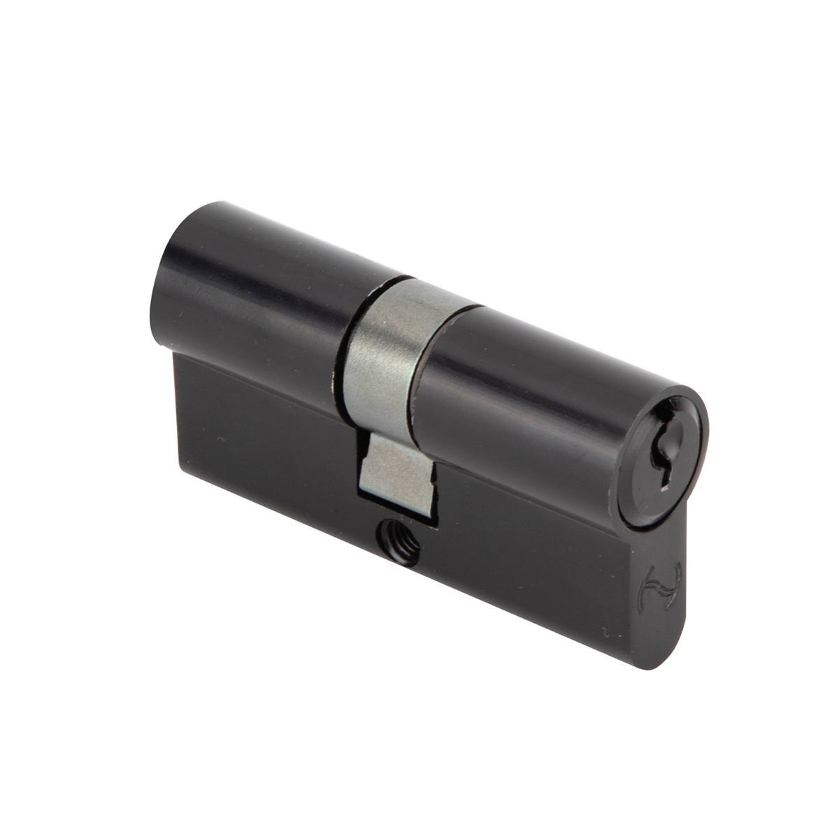 Zwarte cilinder met zaagsleutel van 30x30