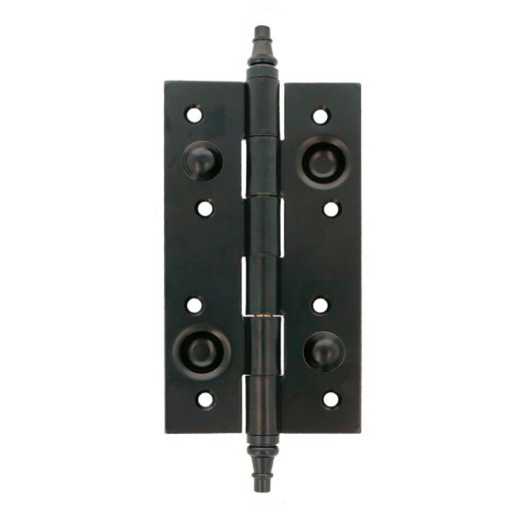 Speciale zwarte veiligheidsscharnier met rechte hoekafwerking voor gepantserde deur, hoogte 150 mm