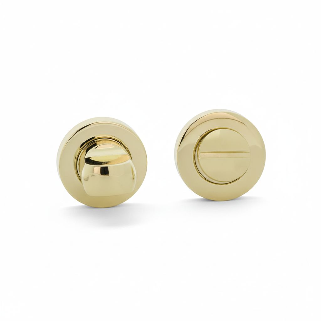 35 mm diameter fitting in a glossy gold finish for doors