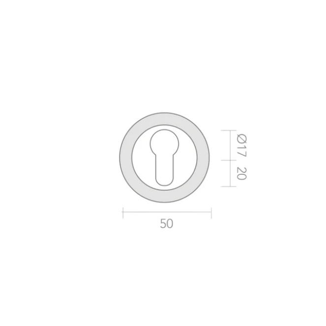 Sleutelplaatje ovaal ø50