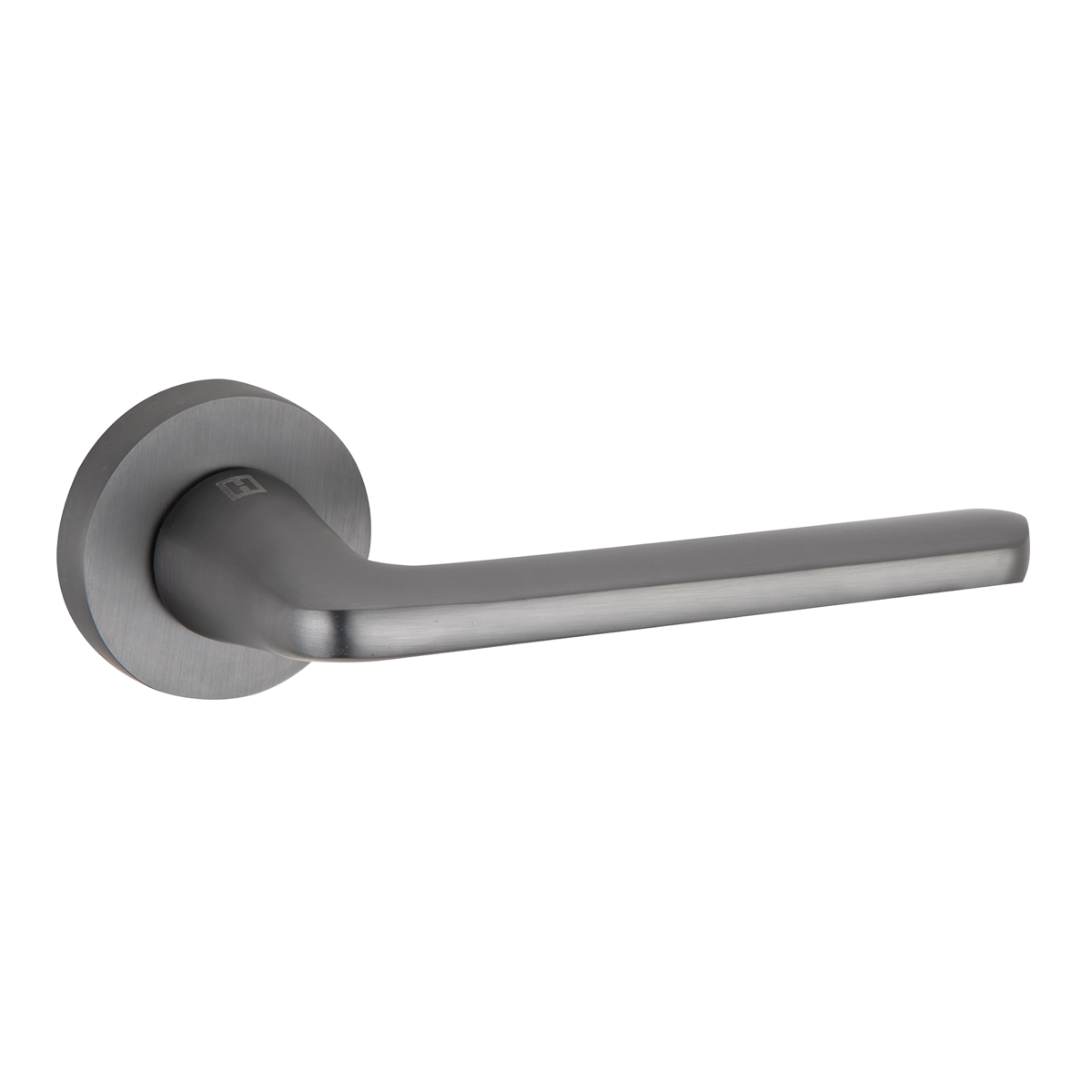 Deurklink op ronde rozet in aluminium RS-310 grafiet
