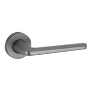 Deurklink op ronde rozet in aluminium RS-310 grafiet