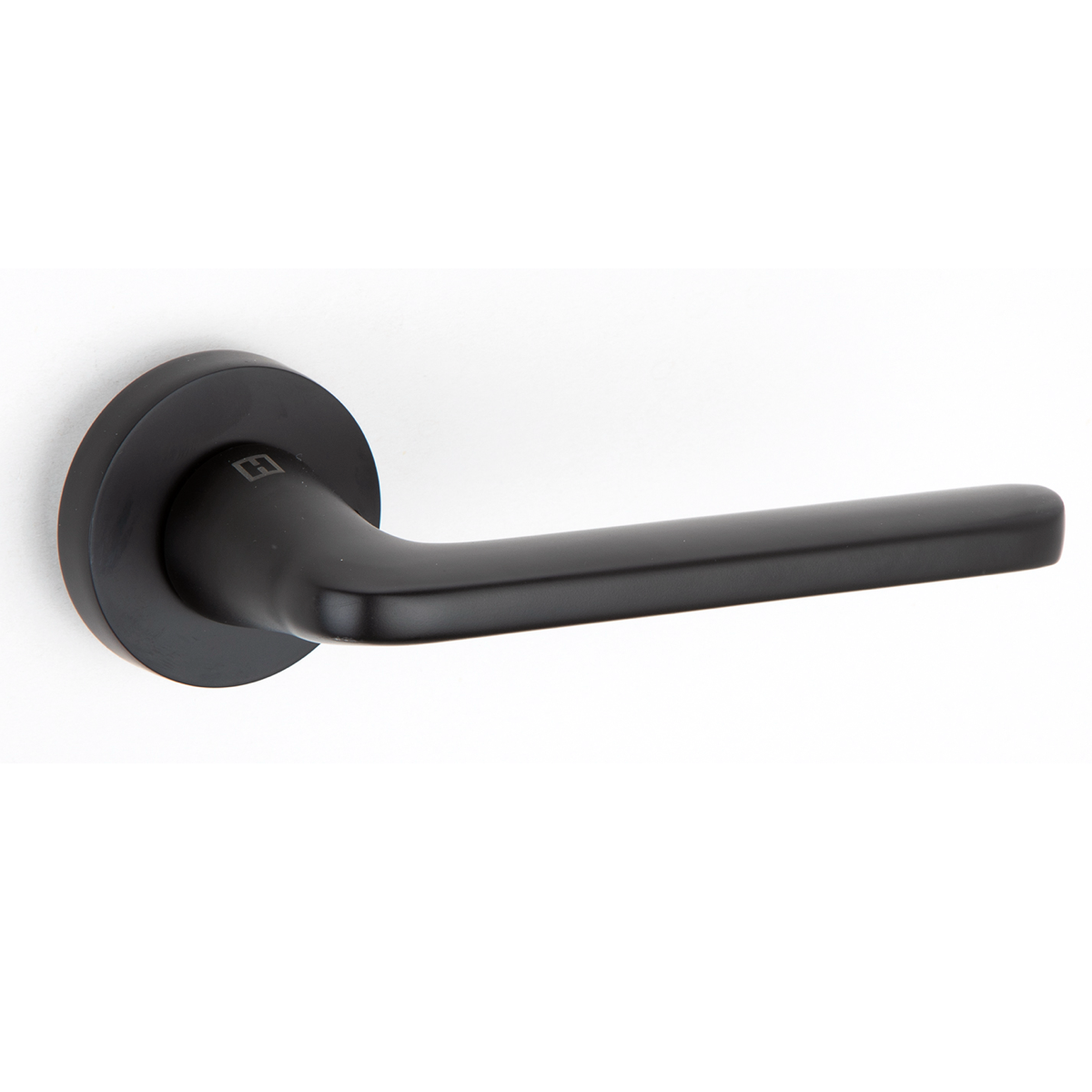 Ronde rozet deurklink in zwart aluminium RS-310