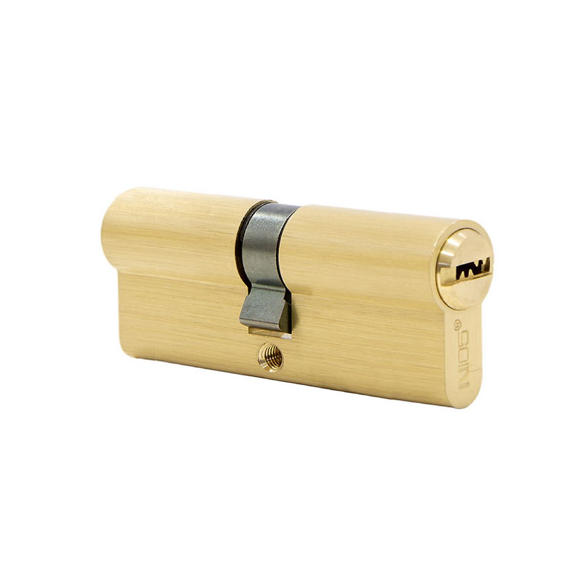 Cilinder 35x35 messing, middelmatige beveiliging, met lange baard voor deuren