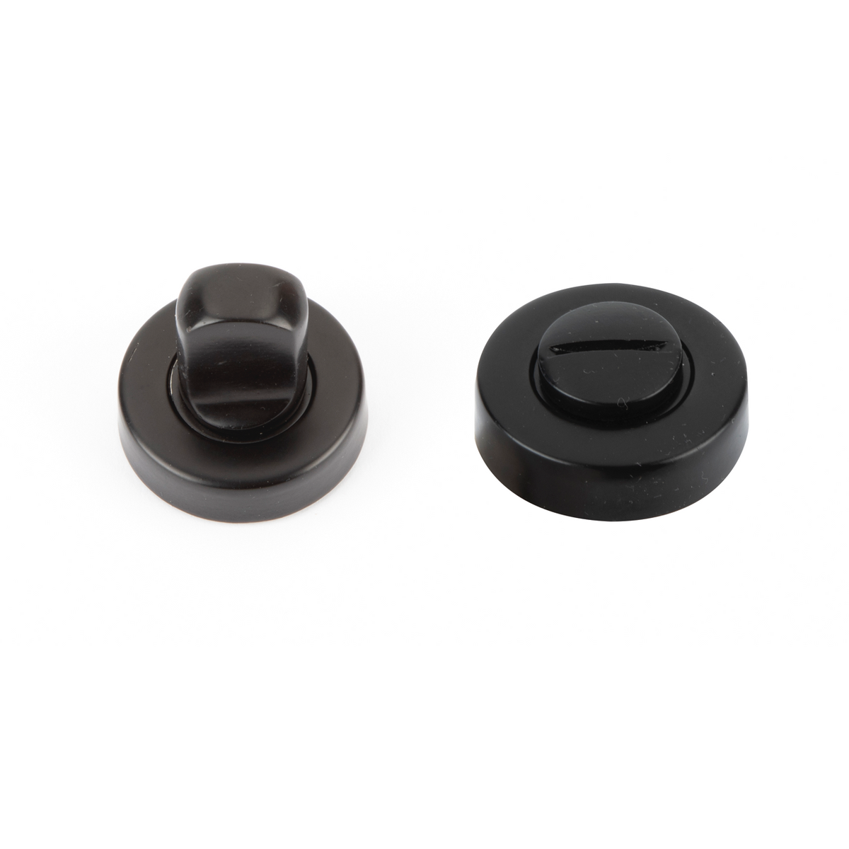 Rozet met ronde knop van 35 mm, roestvrij staal, zwarte afwerking