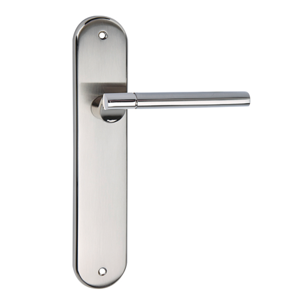 manilla de zamak con placa ovalada para puertas modelo 240
