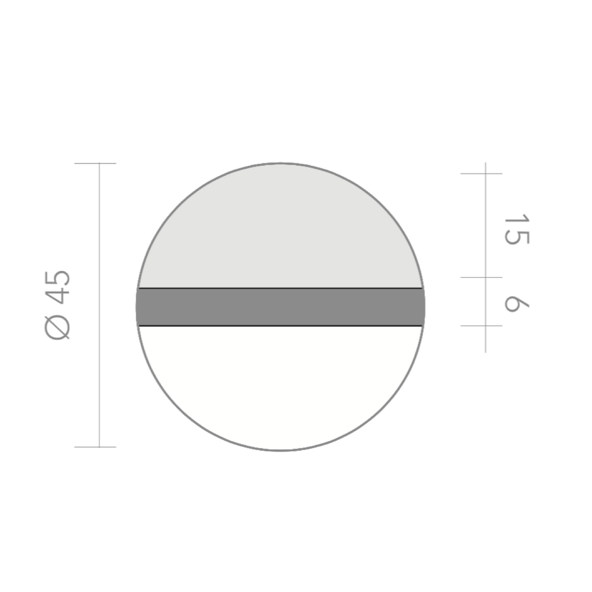 ZWARTE halfronde zelfklevende deurstop van zamak met zwart rubber
