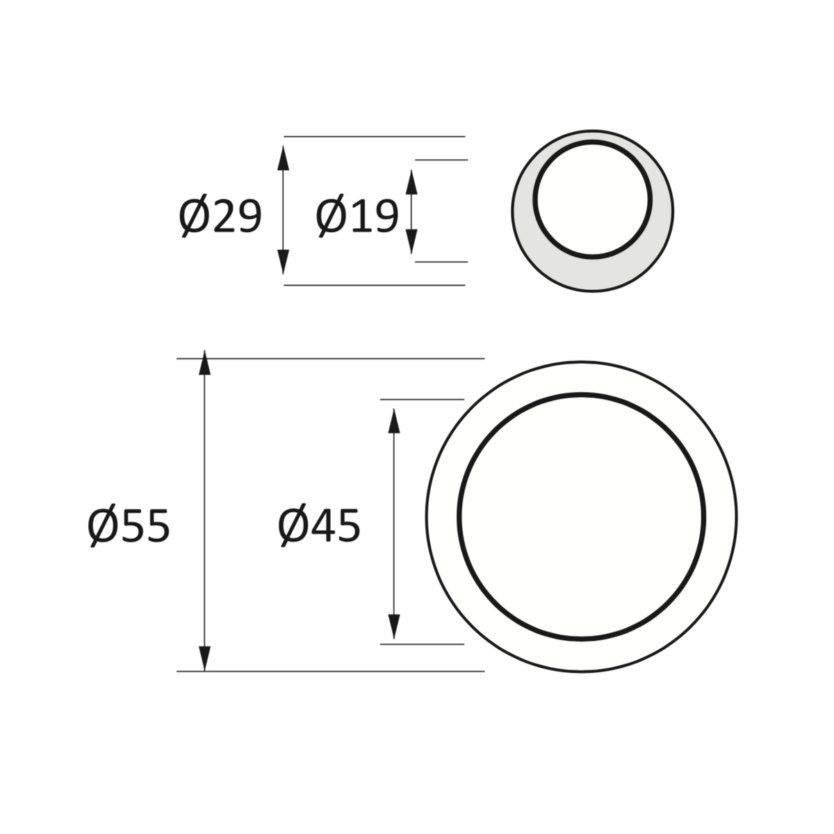 Schuifdeurbeslagset met slot en knop, inclusief ronde inlaatgrepen in gesatineerd nikkel finish