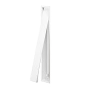 Witte rechthoekige inbouwgreep Clos van 160 mm hoog voor schuifdeuren