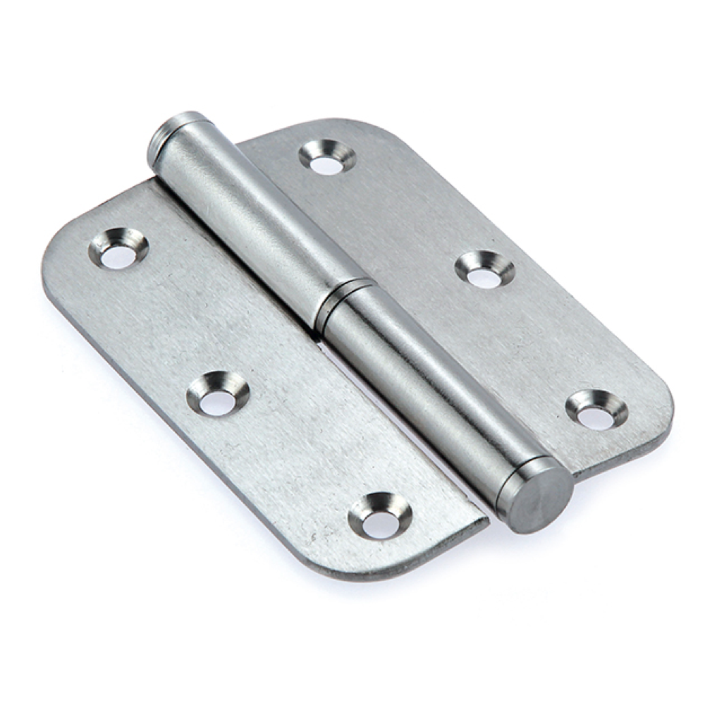 Roestvrijstalen paumelle met ronde hoeken voor deuren 90mm x 65mm