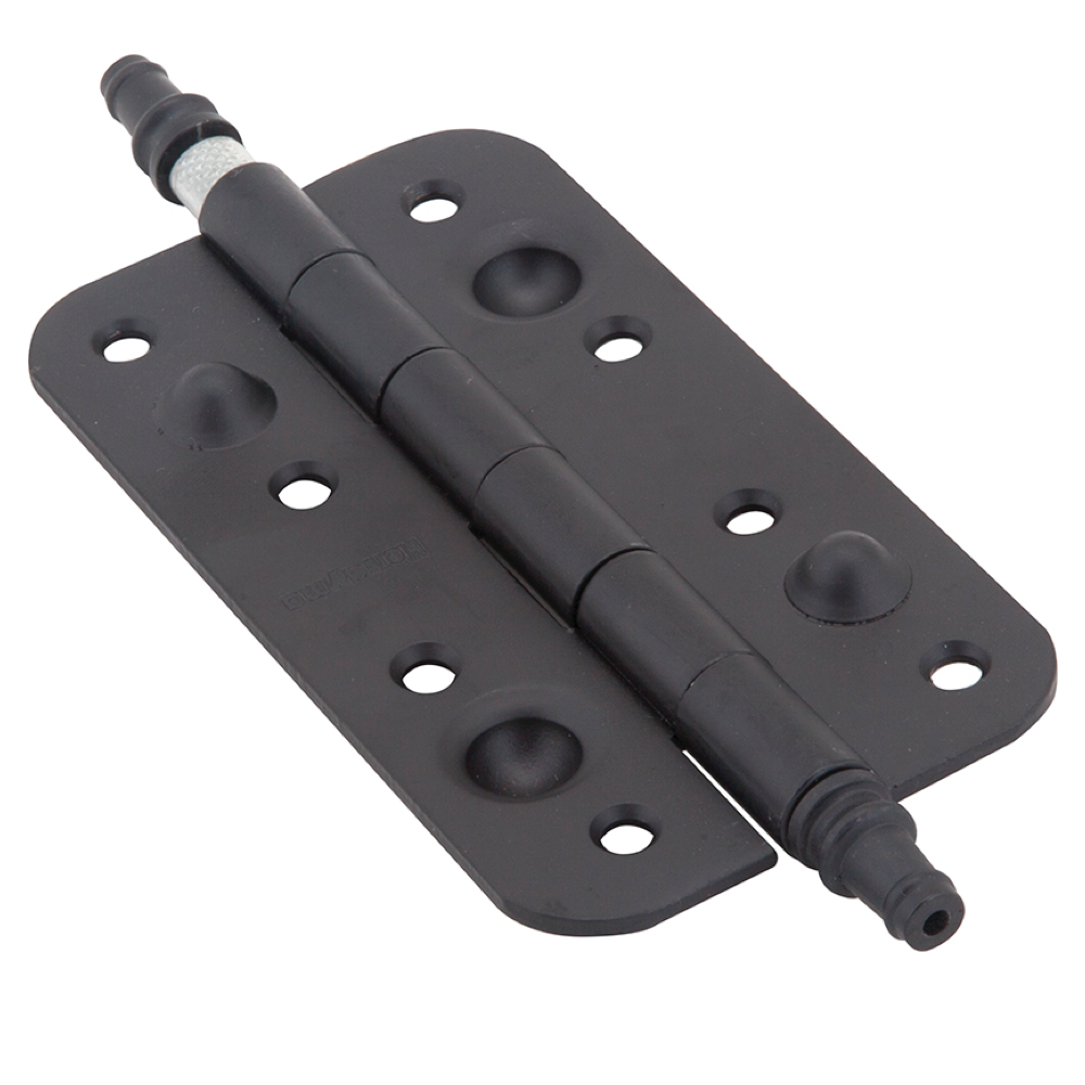 Speciaal zwart veiligheidsscharnier met afgeronde hoek voor gepantserde deur, hoogte 150 mm