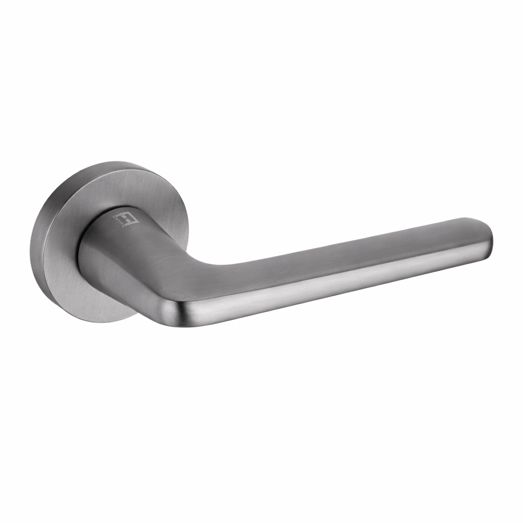Deurklink op ronde rozet in aluminium RS-310 grafiet