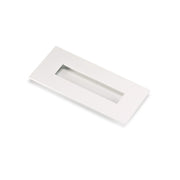 Rechthoekige witte inbouwgreep 3790 van 155x73 mm voor meubels en kasten