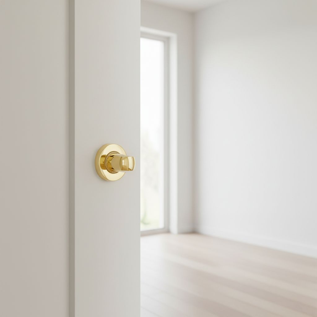 35 mm diameter fitting in a glossy gold finish for doors