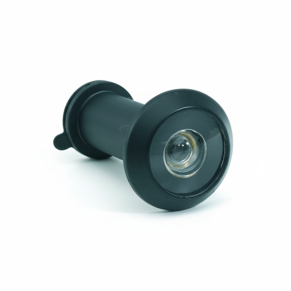 Deurspion met zwarte afwerking en lenzen voor deuren van 35-65 mm